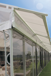 Store de toiture de veranda B126 XL avec extension telescopique