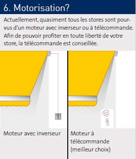 store banne motorise