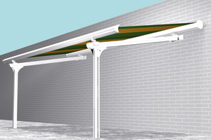 Store de toiture de veranda B126 XL avec extension telescopique