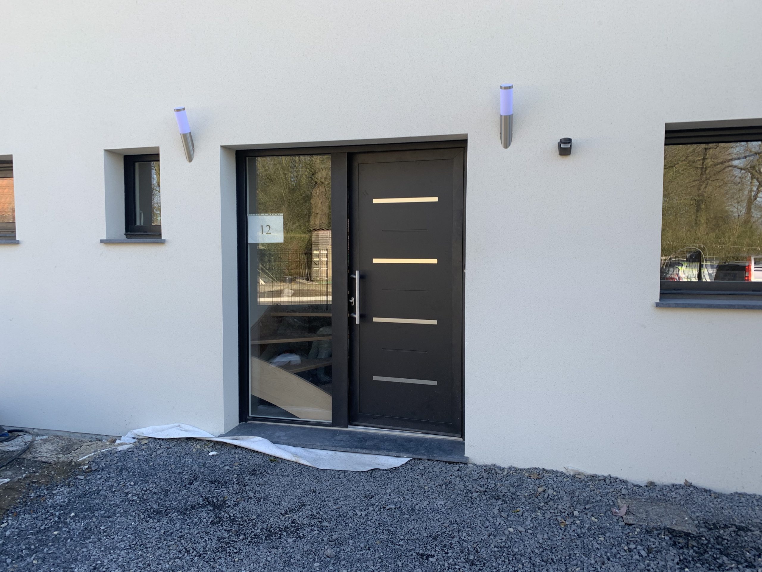 Porte d'entrée monobloc aluminium Terres de fenêtre