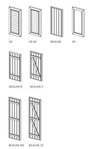 styles de volets battants aluminium pleins